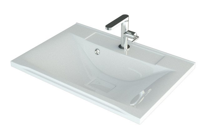 Bathroom sink Elen 291120419 Semi-built-in, 70x14.5x44 cm