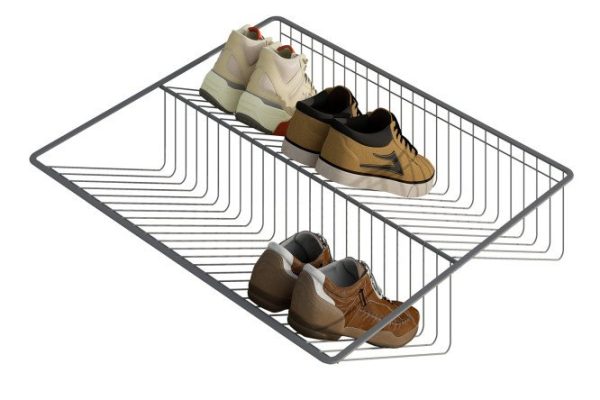 Retractable wire shoe rack for Oscar frame