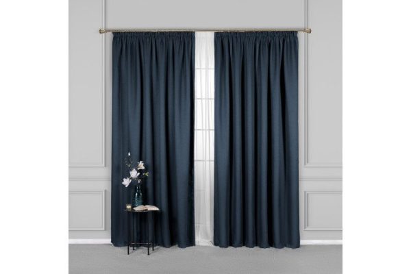 Curtain with Lorena ribbon 220x270 cm, color blue