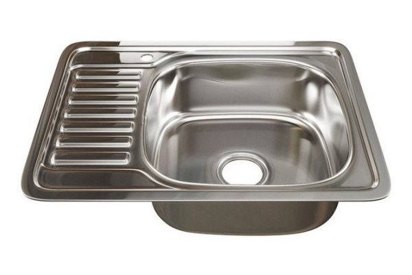 Inset sink with drainer MIXLINE 529332 right outlet 3 1/2 65x50x16 cm