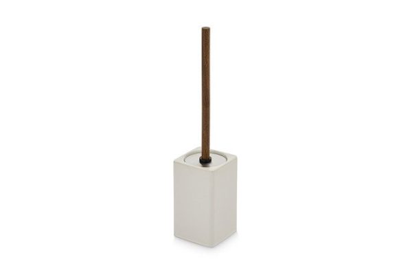 Toilet brush in stand EVIO Natural 9.2x42x9.2 cm, Ceramic