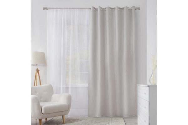 Curtain ESTUDI BLANCO Rosa 180x280 cm, 1 piece, light gray