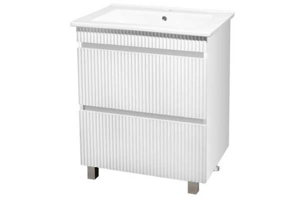 Floor stand 2 drawers RUNO Modena 00-00001452 61.4 cm, frame color white, front white