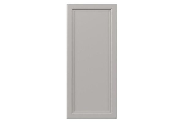 Facade of Gloria corner wall cabinet 36.3x95.6 cm, color gray silk