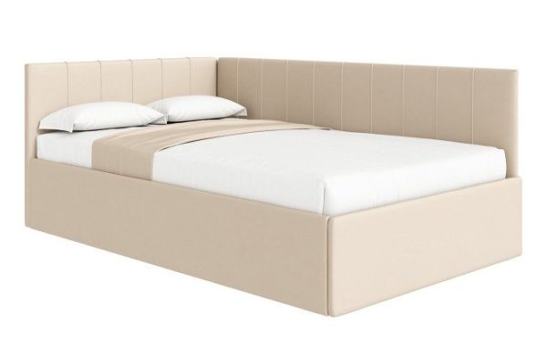 Corner bed Mika 120x200 cm color beige