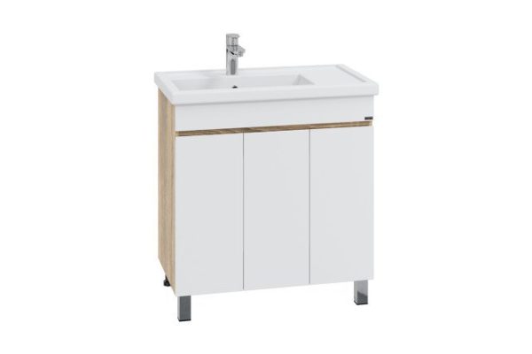 Floor stand SANTA Mars 80 P 700411 81 cm, frame color amber, facade white, amber