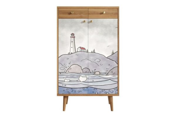 Chest of drawers Berber 2 drawers and doors