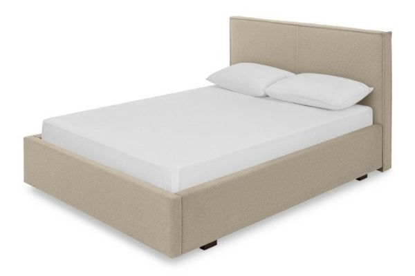 Bed frame Alma color light beige 180x200 cm
