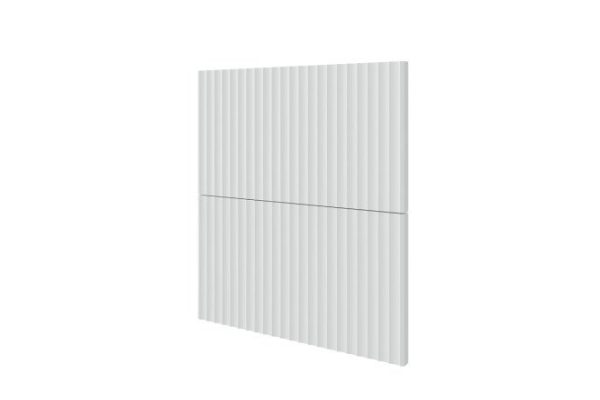 Set of fronts Oscar Amelie, for a cabinet with 2 drawers, talc