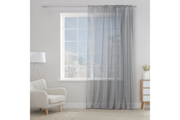 Tulle MICASA Kroseta 300x280 cm, 1 piece, silver color