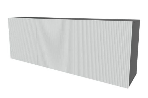 Cabinet Oscar Amelie 180x64 with doors, anthracite / talc wave