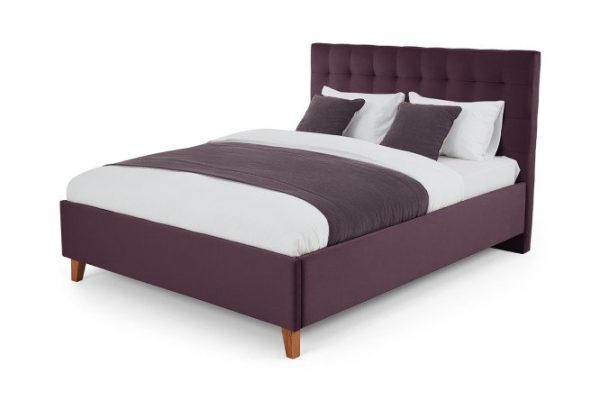 Bed with lifting mechanism SCANDICA Jenny color purple 200x200 cm