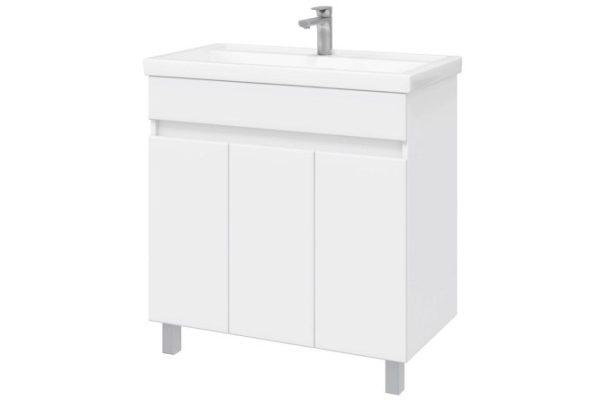 Floor stand Sanstar Quadro 126.1-1.4.1. 76.5 cm, frame color white, facade white