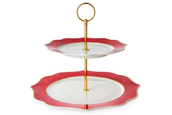 Dish 2-tier Nutcracker Porcelain