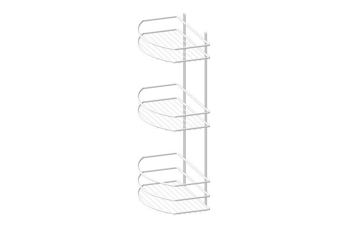 Straight 3-tier shelf P0002032 wall-mounted 25x50x15 cm