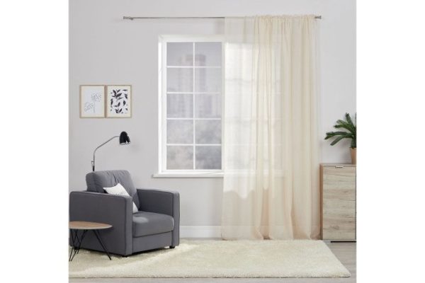 Tulle on ribbon MICASA Celina 300x280 cm, 1 piece, beige