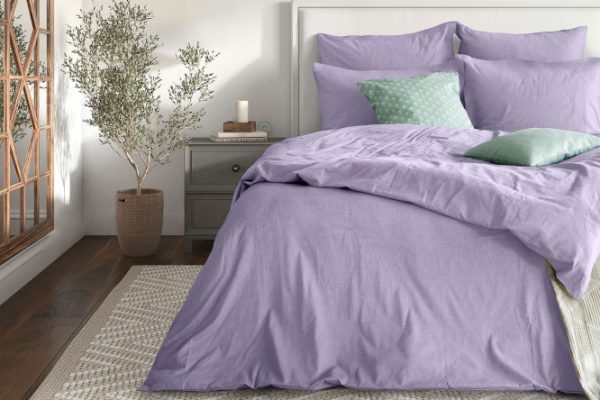 Bed linen set Melange Iris Cotton 148x215 cm, 1.5 sleep