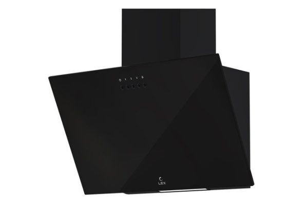 Hood LEX Moza 600 Black color black, 60x59.8x26.2 cm