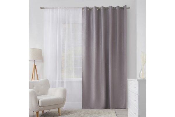 Curtain ESTUDI BLANCO Rosa 180x280 cm, 1 piece, gray