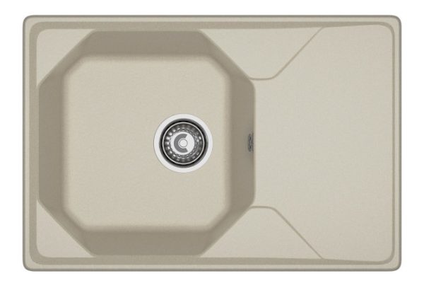 Inset sink with drainer GRANFEST Unique GF-U-740L 74x50x20 cm