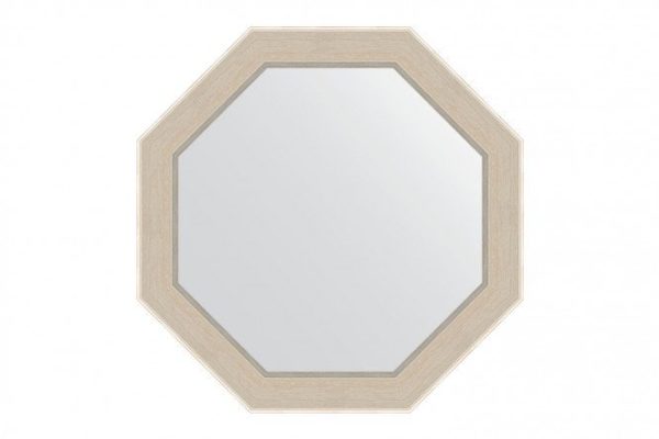 Wall mirror in a baguette frame EVOFORM Octagon BY 3871, etched silver 49x49 cm