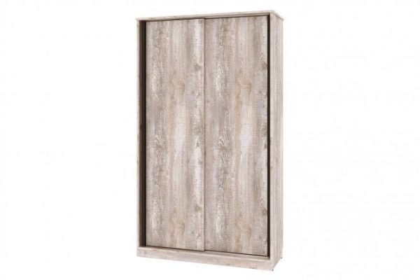 Sliding wardrobe 2-door Loft 123x210 cm, concrete pine