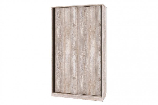 Sliding wardrobe 2-door Loft 123x210 cm, concrete pine