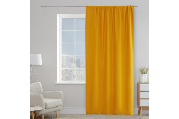 Ribbon curtain MICASA Baudry 150x280 cm, 1 piece, yellow