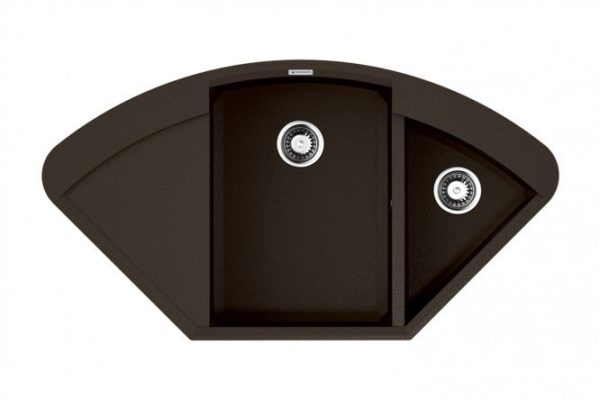 Inset sink with drainer OMOIKIRI Sakaime 105C-DC 4993208, dark chocolate 105x57.5x21 cm