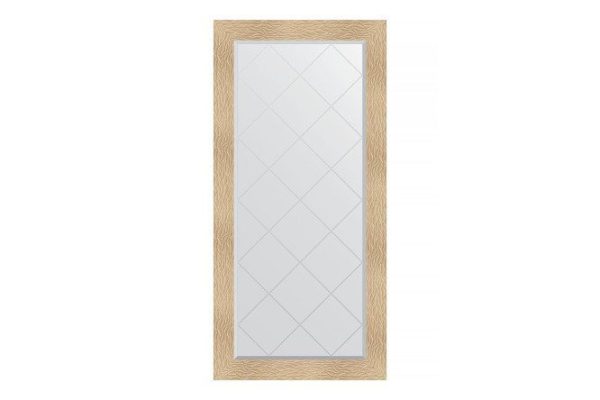 Wall mirror with engraving in a baguette frame EVOFORM BY 4279 golden dunes 76x158 cm