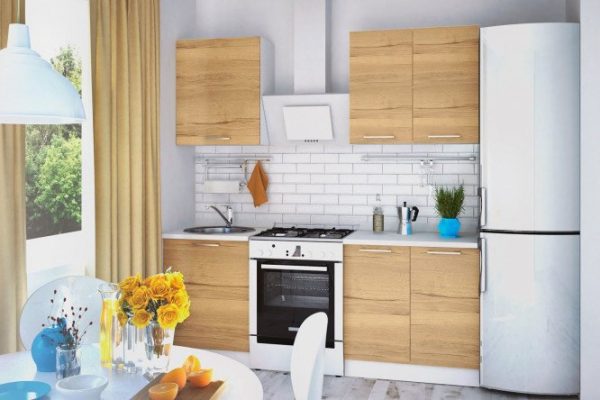 Modular kitchen set Amika 1.4 m oak Halifax