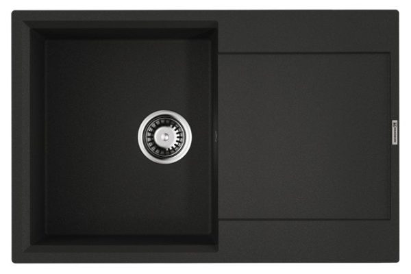 Inset sink with wing OMOIKIRI Daisen 78T-BL 4993527 78x51x23 cm