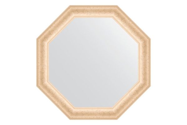 Wall mirror in a baguette frame EVOFORM Octagon BY 3771, old plaster 75.2x75.2 cm