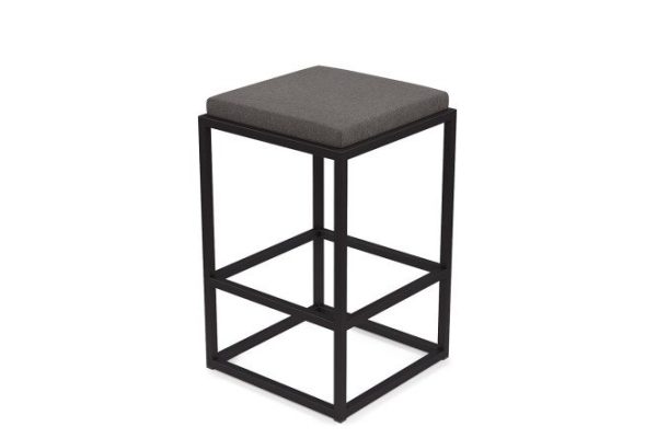 Bar stool Horeca Verm 40x65x40 cm, upholstery color gray, legs black