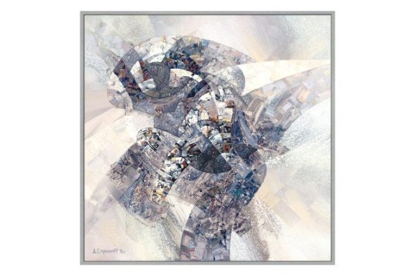 Reproduction in frame Music of the spheres 73x73 cm