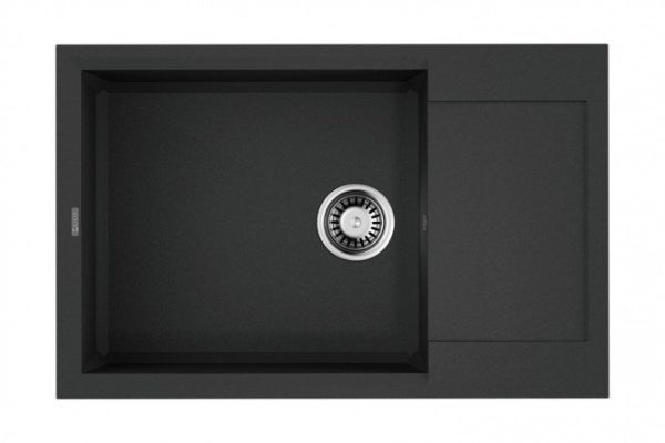 Inset sink with drainer OMOIKIRI Sakaime 78-LB-BL 4993900, black 78x50x20 cm