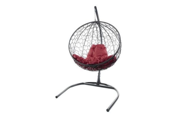 Hanging chair Circle 72x186x102 cm, base and frame color gray, finishing gray