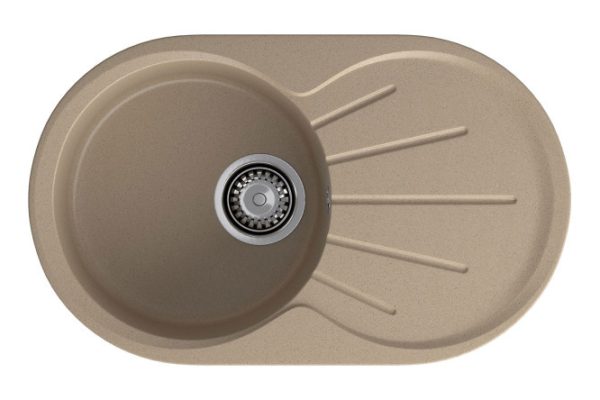 Inset sink with wing GRANFEST Rondo GF-R-750L 75x46x20 cm