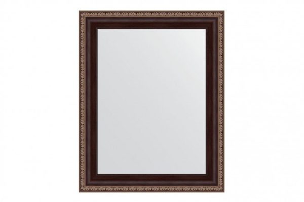 Wall mirror in a baguette frame EVOFORM BY 3639 mahogany with ornament 39x49 cm