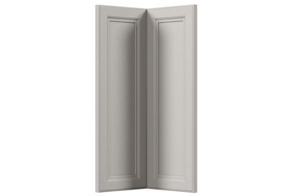 Set of fronts Gloria L-shaped cabinet 50x71.6 cm, color gray silk