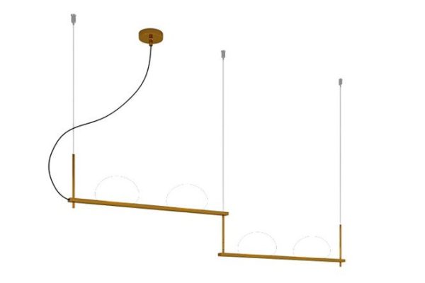 Hanging lamp EUROSVET Stair 70145/4 5 sq.m., 156x120x156 cm, G9