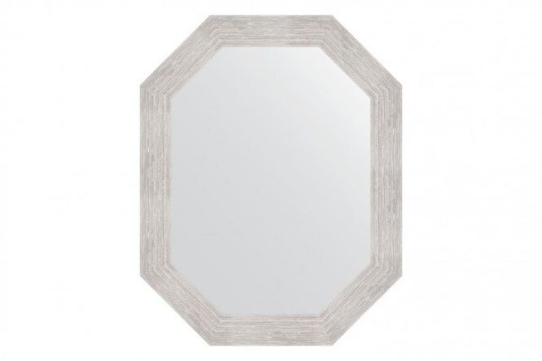 Wall mirror in a baguette frame EVOFORM Polygon BY 7086, silver rain 57x72 cm