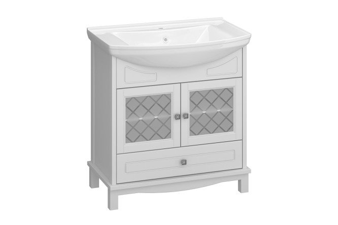 Cabinet OPADIRIS Omega 71 cm, frame color matte white, facade color matte white