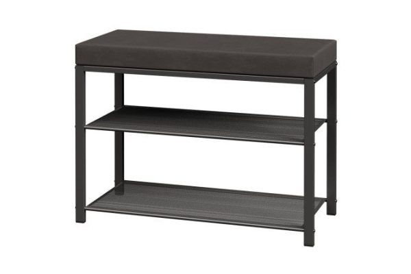 Banquette Toronto upholstery color gray, legs graphite