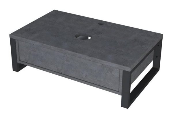 Cabinet 1Marka Grunge Loft 100 cm, color concrete dark gray, black