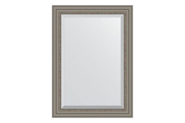 Wall mirror with bevel in a baguette frame EVOFORM BY 1297 Roman silver 76x106 cm