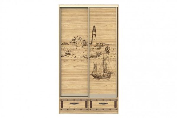 Sliding wardrobe 2 doors Corsair 122.6x224.8x60 cm