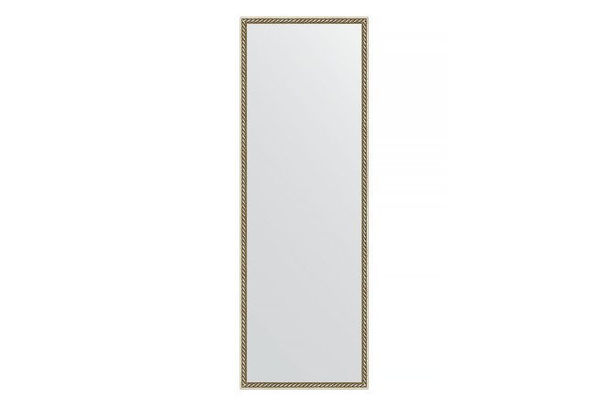 Wall mirror in a baguette frame EVOFORM BY 0720 twisted brass 48x138 cm