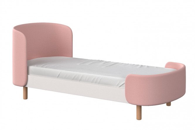 Bed KIDI soft 67x167 cm color white, pink