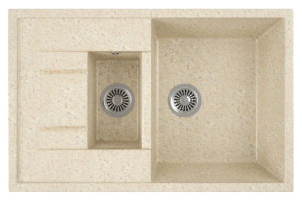 Inset sink with drainer GreenStone GRS-21K 328 50x77x19 cm